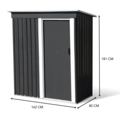 Cabanon de jardin en métal toit plat 1,3m²