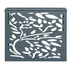 Cache climatiseur en métal gris anthracite protection unité extérieur 95 x 50 x 80 cm