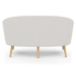 Canapé banquette tissu bouclette blanc