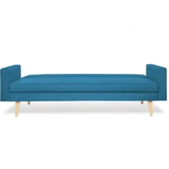 Canapé bleu canard scandinave 3 places convertible