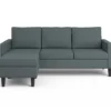 Canapé d’angle 200 cm réversible gris anthracite