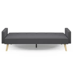 Canapé droit convertible 3 places gris