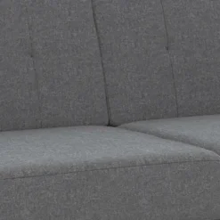 Canapé fixe moderne 3 places 180 cm en tissu gris anthracite