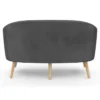 Canapé 2 places scandinave gris