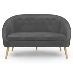 Canapé 2 places scandinave gris