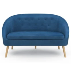 Canapé velours bleu
