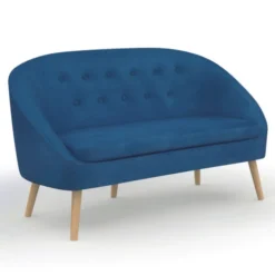 Canapé velours bleu