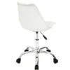 Chaise de bureau scandinave blanche à roulettes