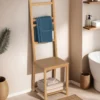Chaise porte-serviettes en bambou