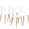 Chaises à barreaux blanches style scandinave