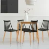 Chaises à barreaux noires style scandinave