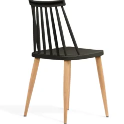 Chaises à barreaux noires style scandinave