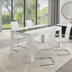Chaises blanches design pour salle à manger MIA