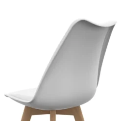 Chaises blanches scandinaves salle à manger : lot de 8
