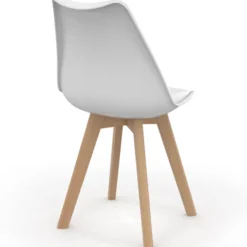 Chaises blanches scandinaves salle à manger : lot de 8