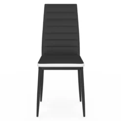 Chaises de salle à manger noires et blanches ROMANE