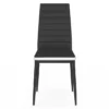 Chaises de salle à manger noires avec bandeau blanc