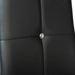 Chaises de salle à manger noires et blanches avec strass