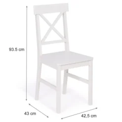 Chaises en bois blanc lot de 4