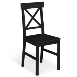 Chaises en bois noir lot de 4