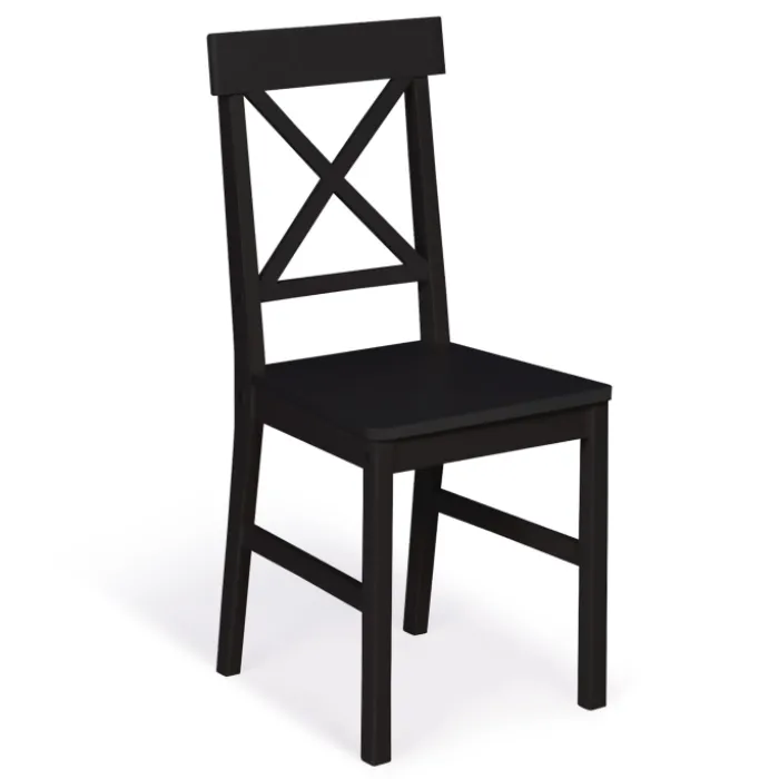 Chaises en bois noir lot de 4