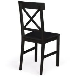 Chaises en bois noir lot de 4