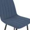 6 chaises en tissu bleu