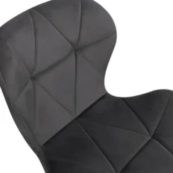 6 Chaises en velours gris foncé