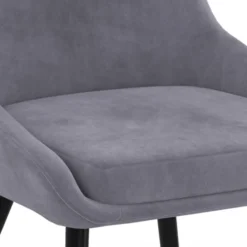 Chaises en velours multicolor avec demi-accoudoirs