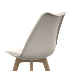 Chaises scandinaves beige, blanc et marron velours patchworks mix color