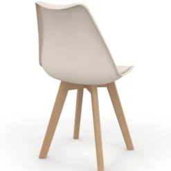 Chaises scandinaves beige, blanc et marron velours patchworks mix color