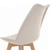 6 chaises scandinaves beiges