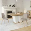 Chaises scandinaves beiges pieds en bois