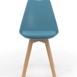 Chaises scandinaves 4 couleurs : pastel rose x2, blanc x2, gris clair x2 et bleu x2