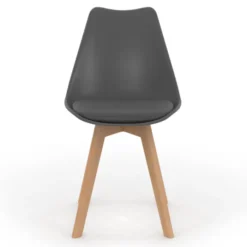 Chaises scandinaves 4 couleurs : gris foncé, gris clair, blanc et jaune