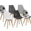 Chaises scandinaves mix color : gris, blanc, noir et patchworks