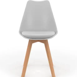 Chaises scandinaves mix color grises, blanches et jaunes