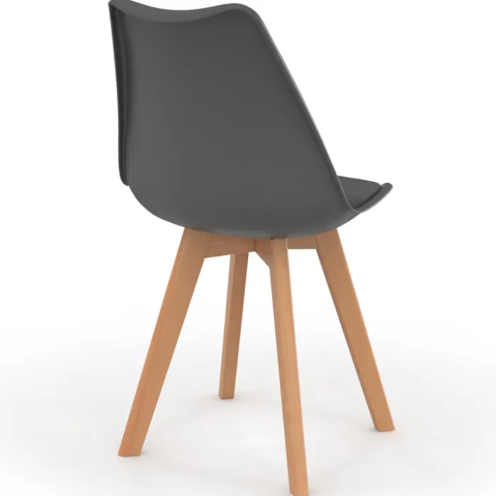 Chaises scandinaves mix color grises, blanches et jaunes