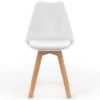 Chaises scandinaves rose pastel, gris, blanc avec coussin