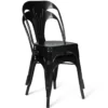Chaises style industriel noir mat
