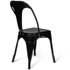 Chaises style industriel noir mat