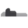Chauffeuse convertible 1 place en tissu gris anthracite
