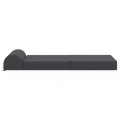 Chauffeuse convertible 1 place en tissu gris anthracite