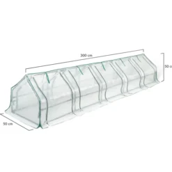 Châssis serre de jardin 3m blanche