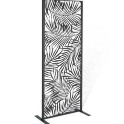 Claustra extérieur métal gris motif palmier