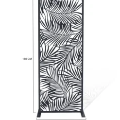Claustra extérieur métal gris motif palmier