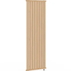 Cloison de séparation claustra 250 x 80 cm en tasseaux de bois coloris chêne
