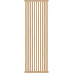 Cloison de séparation claustra 250 x 80 cm en tasseaux de bois coloris chêne