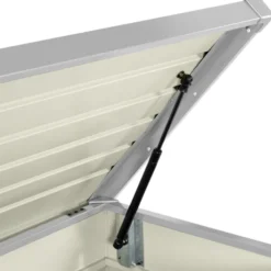 Coffre de rangement extérieur étanche en métal gris clair 600 L