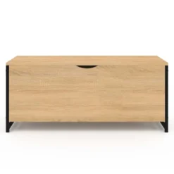 Coffre de rangement style industriel bois et noir